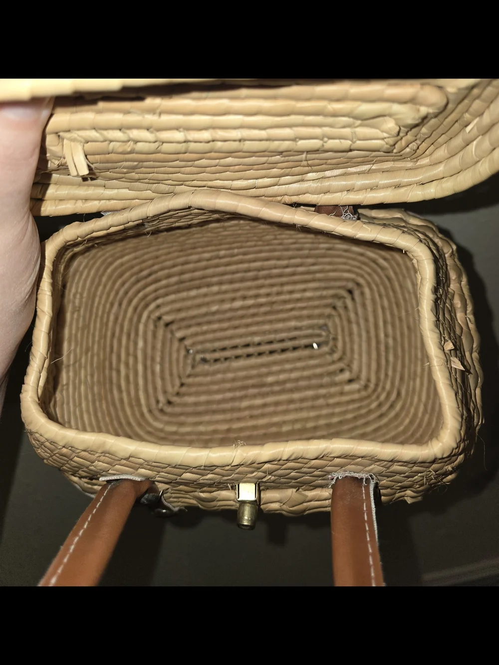 ​Vintage Wicker Basket Handbag - Cottagecore Retro Purse
